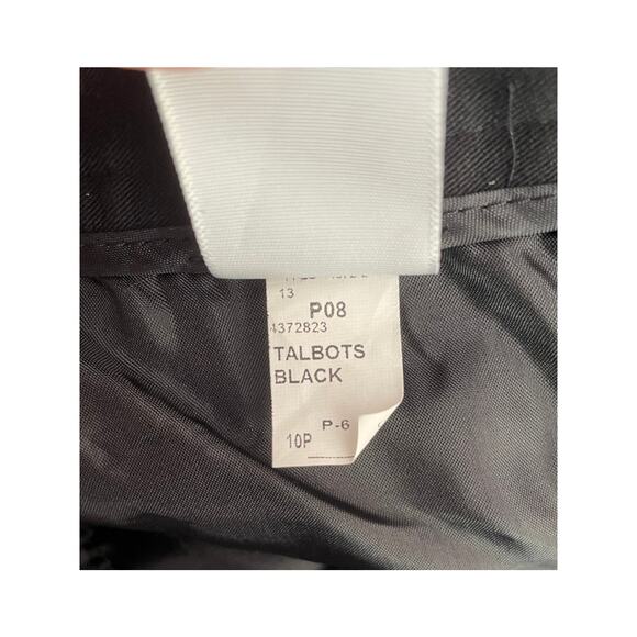 Talbots Size 10 Petite Womens Dress Pants Black Curvy CA#23147 Hook Bar Closure - Picture 6 of 9